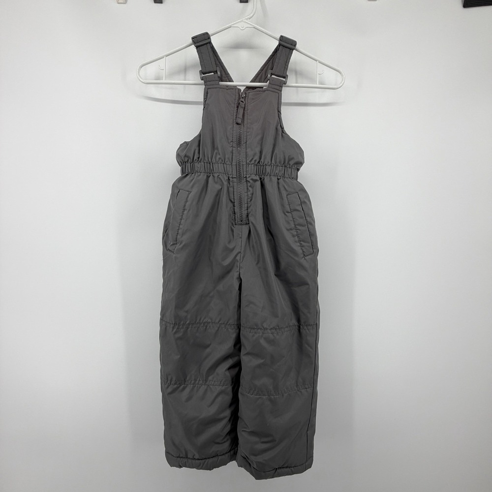 Pink Platinum Girls Gray Snow Bib 3T